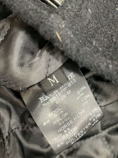 商品画像：メルトンウールスタジャン/ブラック/ブルゾン/M/ウール/BLK/BB13FW-B13 4