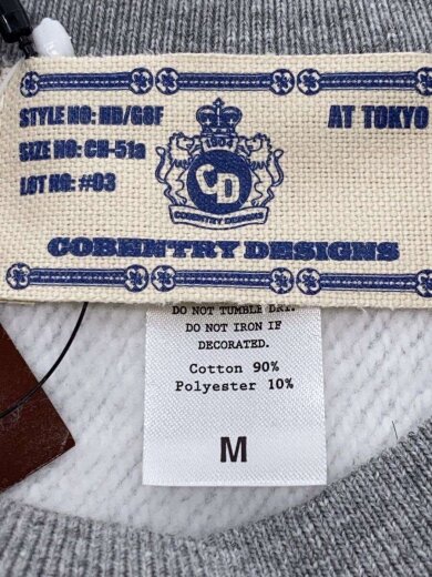 商品画像：COBENTRY DESIGNS/スウェット/M/コットン/GRY 3