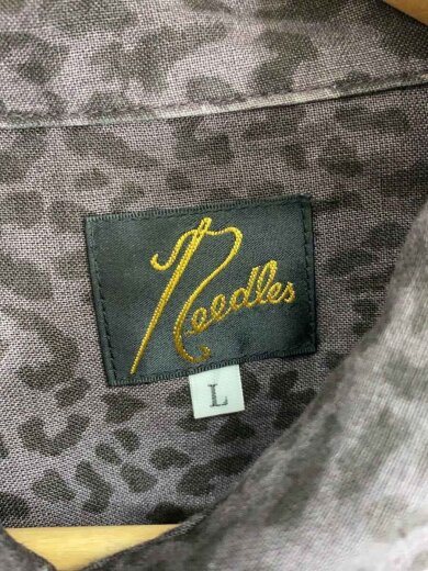 商品画像：Cut-Off Bottom Classic Shirt Li長袖シャツ/L/リネン/GRY/レオパード 3