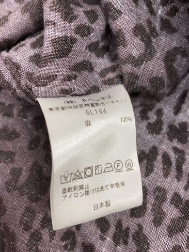 商品画像：Cut-Off Bottom Classic Shirt Li長袖シャツ/L/リネン/GRY/レオパード 5