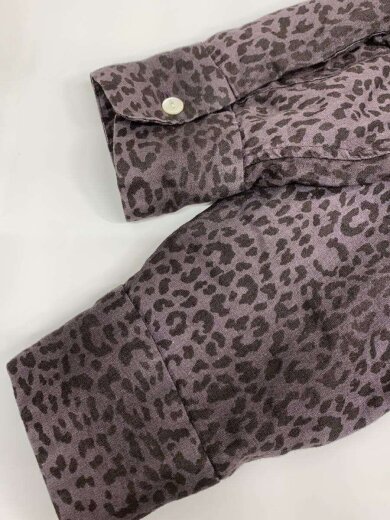商品画像：Cut-Off Bottom Classic Shirt Li長袖シャツ/L/リネン/GRY/レオパード 6