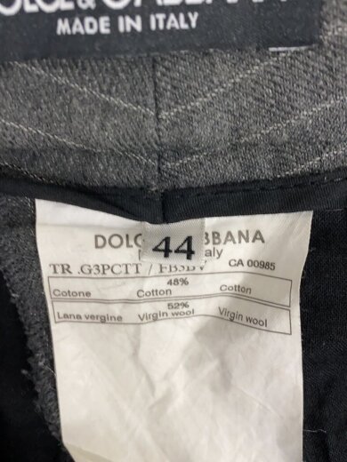 商品画像：スラックスパンツ/44/ウール/グレー/ストライプ 5