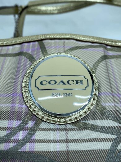 商品画像：ハンドバッグ_シグネチャー_チェック/キャンバス/GLD/チェック/F17213 5