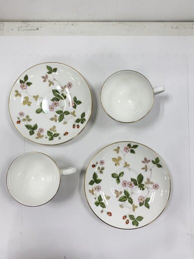 商品画像：カップ&ソーサー/6点セット/WHT/ワイルドストロベリー 3