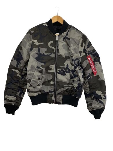 商品画像：フライトジャケット/S/ナイロン/GRY/カモフラ/MIL-J-82790J 1