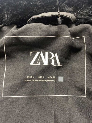 商品画像：フェイク襟付きダウンジャケット/L/ポリエステル/BLK/無地 3