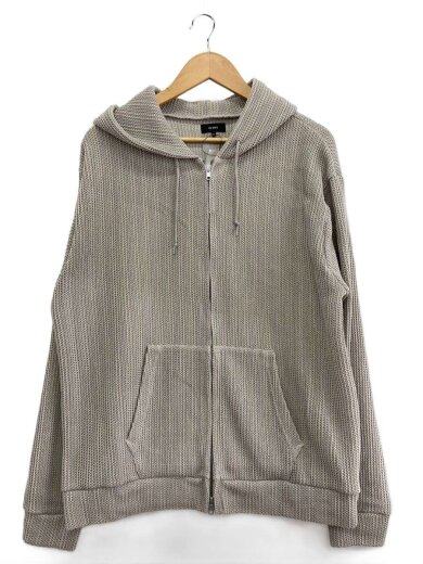 商品画像：26ss/ダブルジップメッシュパーカー/XL/ポリエステル/GRY/無地/11-13-2266-803// 1