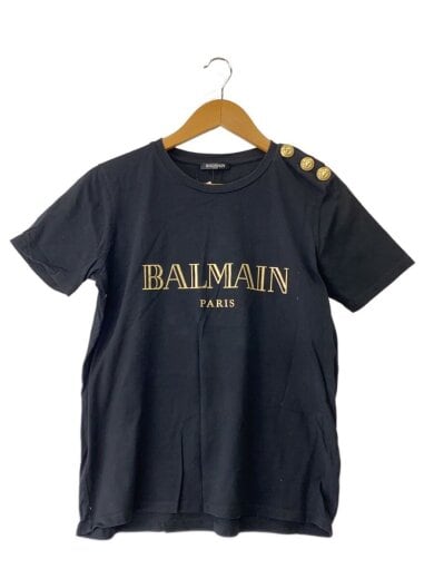 商品画像：金釦/ロゴTシャツ/38/コットン/BLK/無地 1