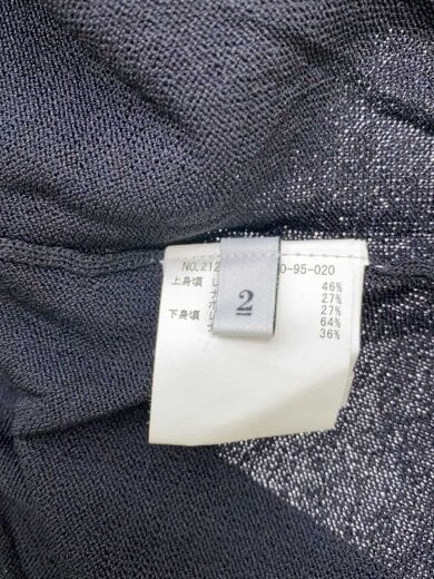 商品画像：フロントスリットロングワンピース/2/ナイロン/BLK/無地/212010-14-120-95-0// 4
