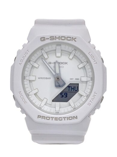 商品画像：クォーツ腕時計_G-SHOCK/アナログ/ラバー/WHT/WHT// 1