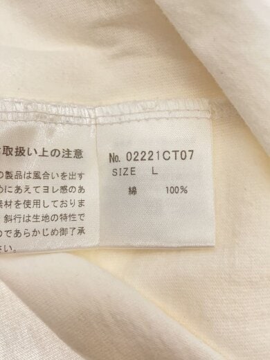 商品画像：Tシャツ/L/コットン/WHT/02221CT07 4