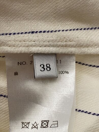 商品画像：長袖シャツワンピース/長袖ワンピース/38/リネン/WHT/ストライプ/2710300811// 4