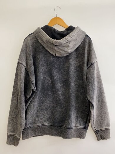 商品画像：ジップパーカー/M/コットン/GRY/無地/ウォッシュ加工 2