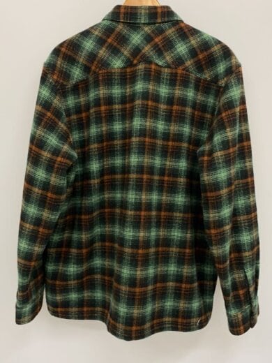 商品画像：Plaid Wool Twill Overshirt/ジャケット/L/ウール/GRN/チェック 2