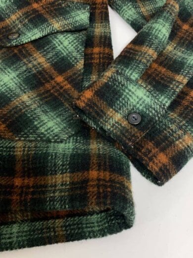 商品画像：Plaid Wool Twill Overshirt/ジャケット/L/ウール/GRN/チェック 5