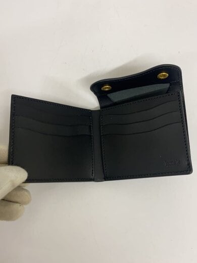 商品画像：2つ折り財布/牛革/BLK/メンズ 5