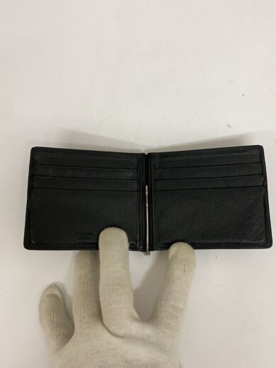 商品画像：2つ折り財布/レザー/BLK/メンズ 5