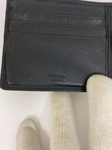 商品画像：2つ折り財布/レザー/BLK/メンズ 6