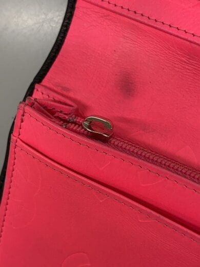 商品画像：2つ折り財布/レザー/BLK/無地/レディース 8