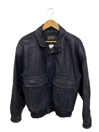 商品画像：SOCCORSO/レザージャケット・ブルゾン/L/羊革/NVY 1