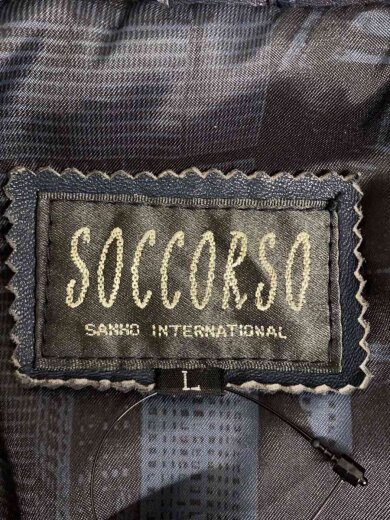 商品画像：SOCCORSO/レザージャケット・ブルゾン/L/羊革/NVY 3