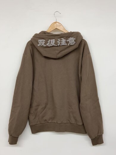 商品画像：ジップパーカー/M/コットン/BRW/無地 2