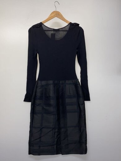 商品画像：長袖ワンピース/38/レーヨン/BLK/無地/B1J1-308-09 2