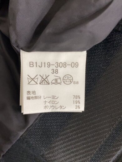 商品画像：長袖ワンピース/38/レーヨン/BLK/無地/B1J1-308-09 4