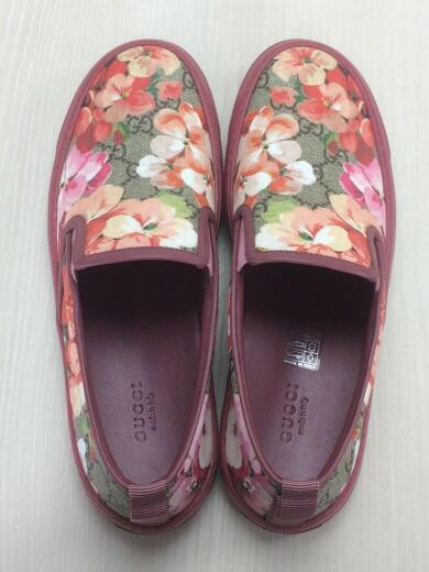 画像：GUCCIスリッポン/GGスプリーム/ブルームス/ローカットスニーカー/38/ボルドー/PVC/408511/花/4