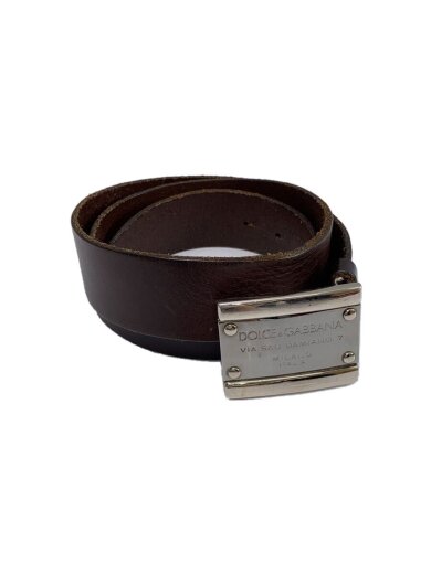 画像：DOLCE&GABBANAベルト/--/BRW/無地/メンズ1