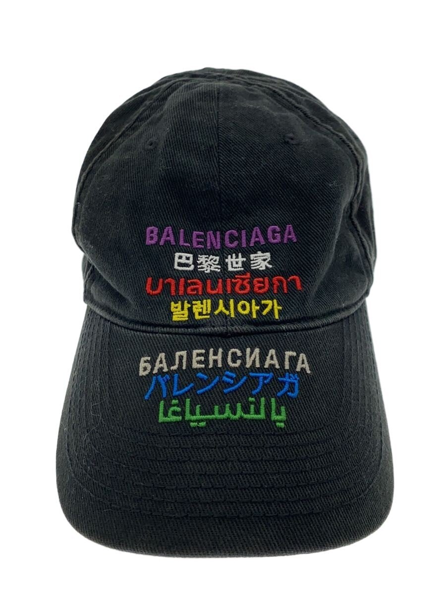 BALENCIAGA / キャップ/L/コットン/BLK/メンズ/ランゲージズ/ANGUAGES