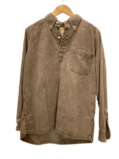 商品画像：長袖シャツ/M/コットン/GRY/無地 1