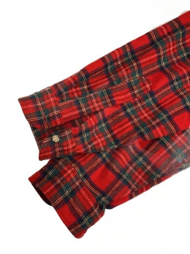 商品画像：ネルシャツ/XL/ウール/RED/70s 5