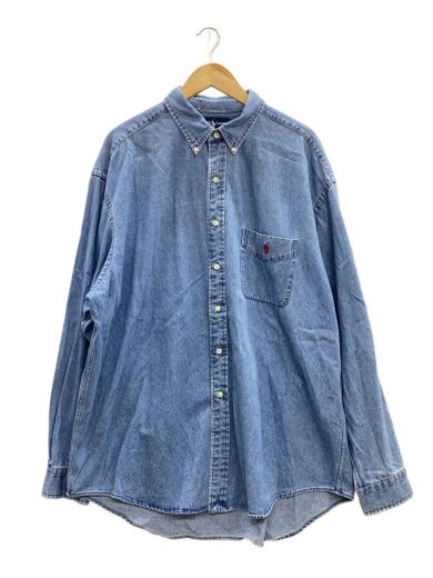 商品画像：長袖シャツ/XL/コットン/IDG/無地// 1