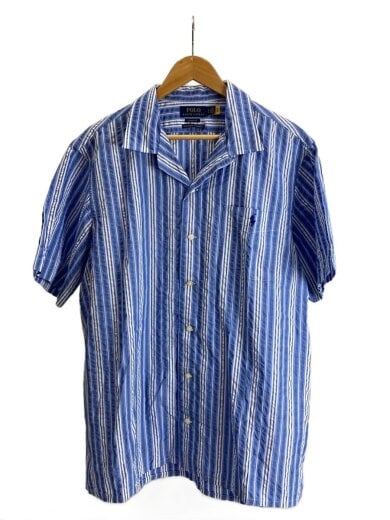 商品画像：半袖シャツ/XL/コットン/IDG/ストライプ 1
