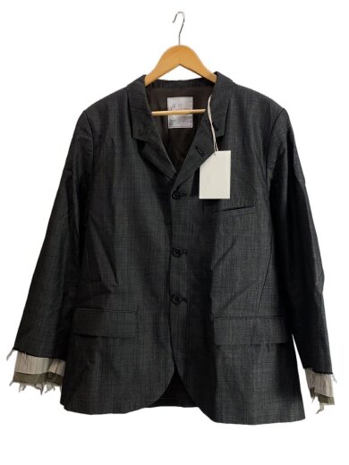 商品画像：テーラードジャケット/1/ウール/GRY/ANC-JK106/LAYERED TAILORED JACKET 1