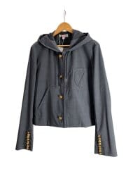 ジャケット/48/ウール/GRY/115250007/ZIP-UP BLAZER