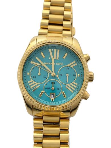 画像：MICHAEL KORSクォーツ腕時計/アナログ/ステンレス/ブルー/ゴールド/MK-72161