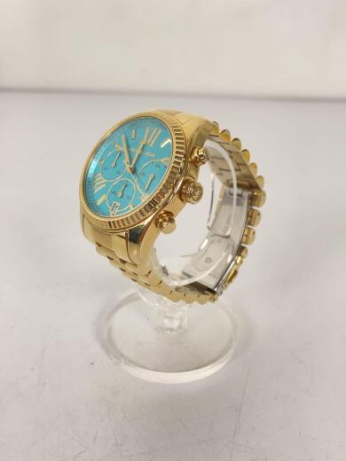 画像：MICHAEL KORSクォーツ腕時計/アナログ/ステンレス/ブルー/ゴールド/MK-72162