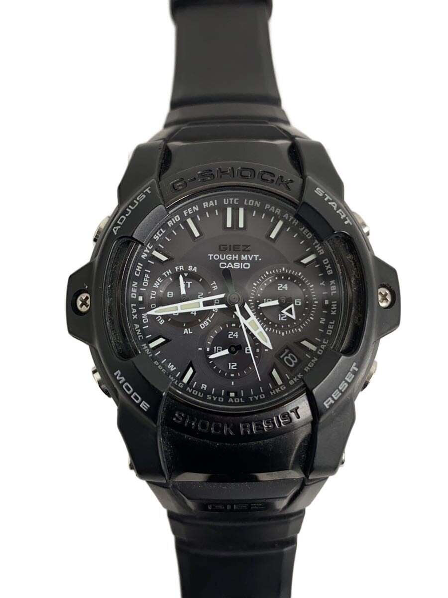 CASIO / ソーラー腕時計/アナログ/ラバー/ブラック/SS/GS-1400B