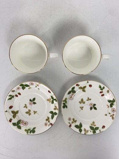 商品画像：カップ&ソーサー/2点セット/ホワイト/ワイルドストロベリー 3