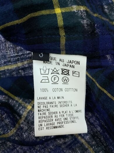 商品画像：長袖シャツ/6/コットン/BLU/チェック/GW-B01-007 4