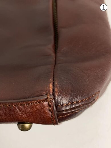 商品画像：Antique Box Tote NOAB/トートバッグ/レザー/ブラウン/無地 7