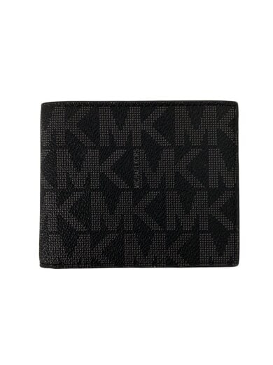 商品画像：2つ折り財布/レザー/ブラック/総柄/メンズ 1