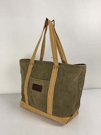 商品画像：ワックスドキャンパストートバッグ/キャンバス/カーキ/無地 2