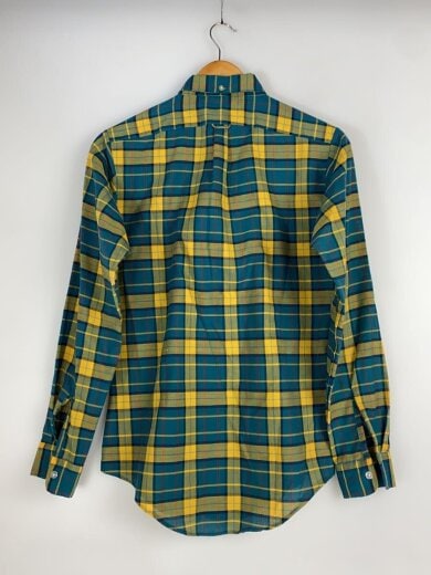 商品画像：長袖シャツ/18/ポリエステル/グリーン/チェック/ボタンダウン 2