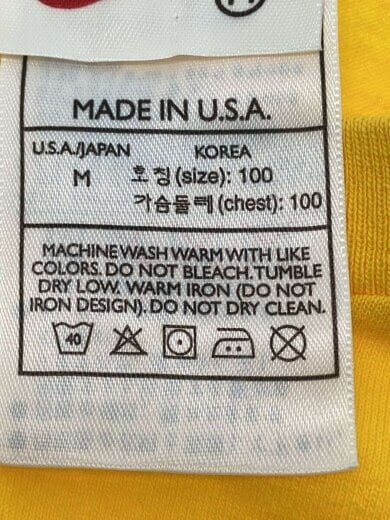 商品画像：Tシャツ/M/コットン/YLW/ミシガン/USA製// 4