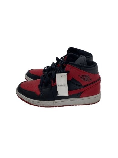 商品画像：AIR JORDAN 1 MID_エアジョーダン 1 ミッド/27cm/RED/レザー// 1