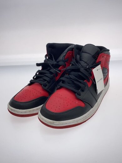 商品画像：AIR JORDAN 1 MID_エアジョーダン 1 ミッド/27cm/RED/レザー// 2