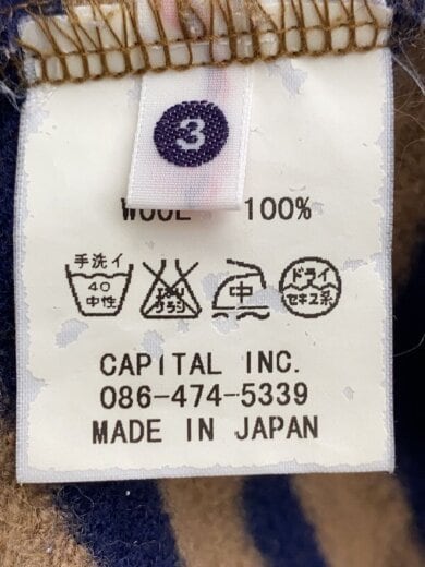 商品画像：ニット・セーター(厚手)/3/ウール/BRW/ボーダー// 4